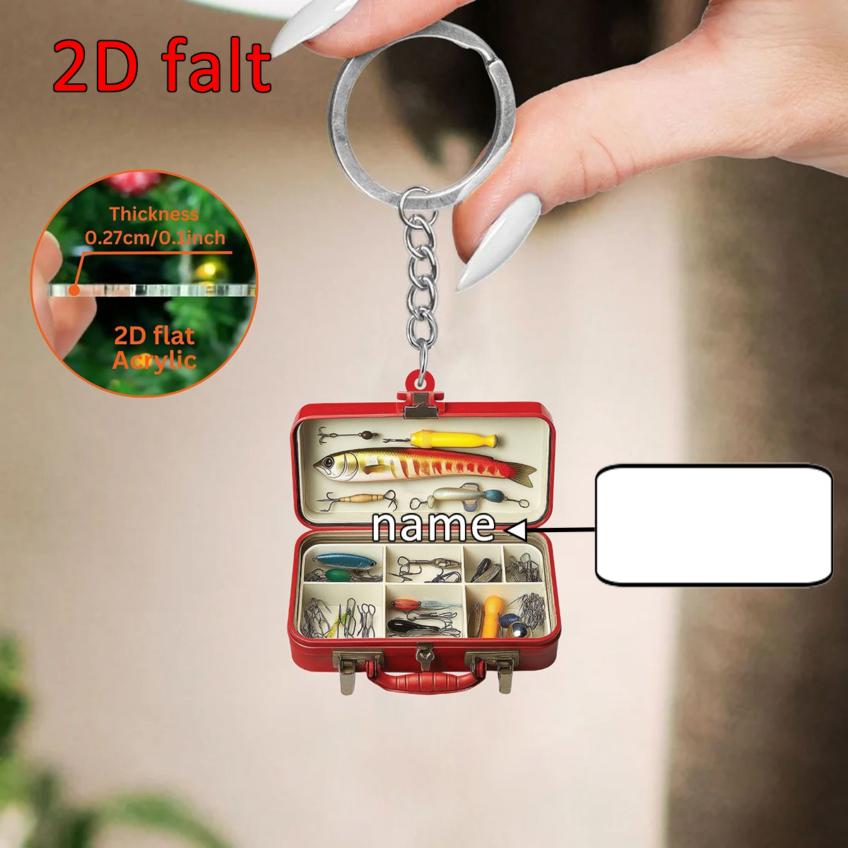 Custom Name 2D Flat Acrylic Fi - огляд і ціна Tackle Box