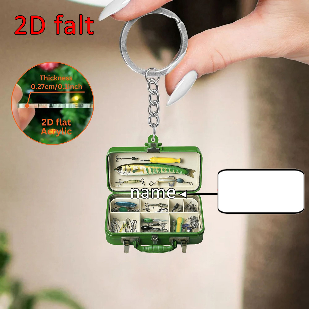 Custom Name 2D Flat Acrylic Fi - огляд і ціна Tackle Box