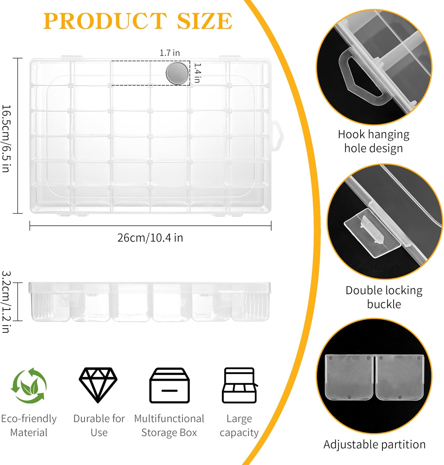 36 Grids Clear Plastic Organiz - огляд і ціна Tackle Box
