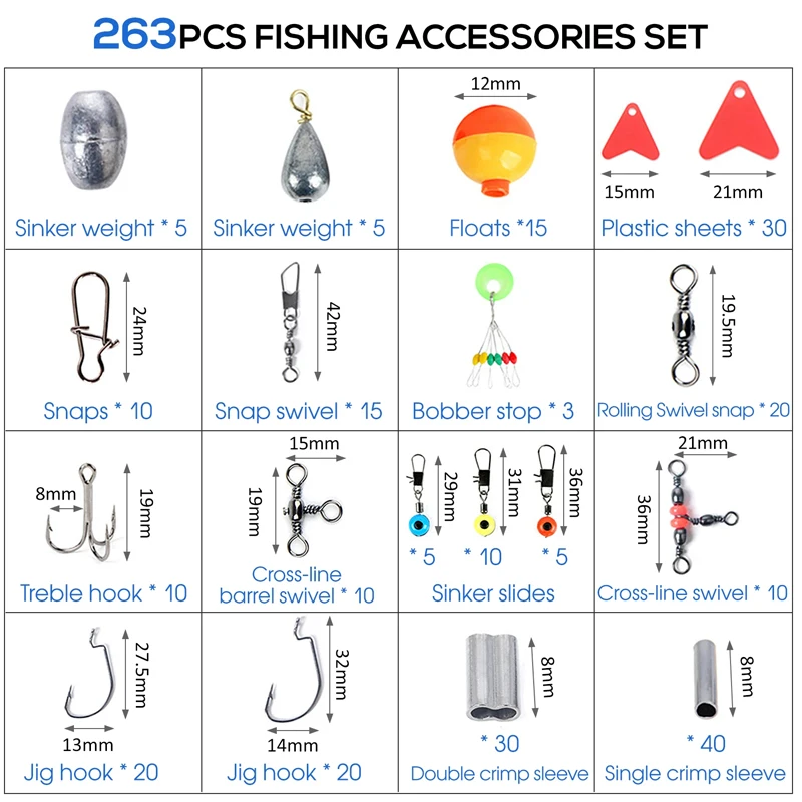 263pcs Outdoor Fishing Accesso - огляд і ціна Fishing Equipment Kit