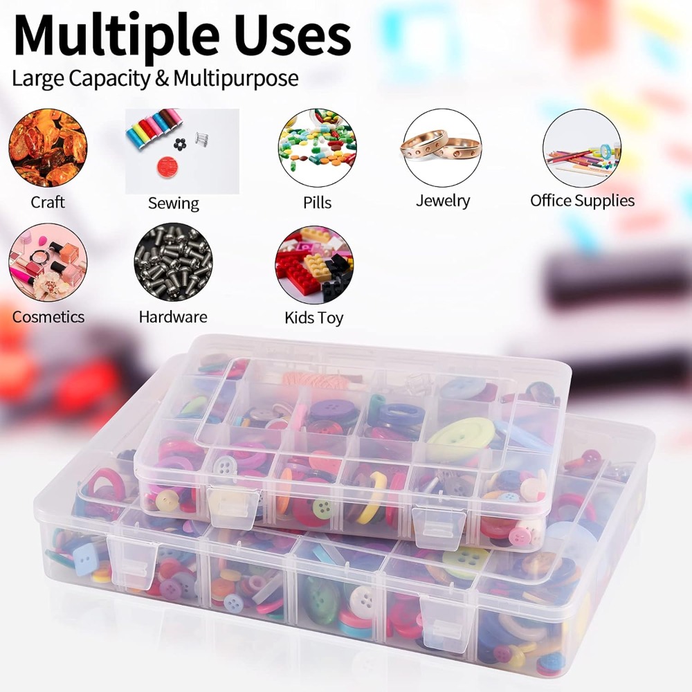18 Grids Plastic Organizer Box - огляд і ціна Tackle Box
