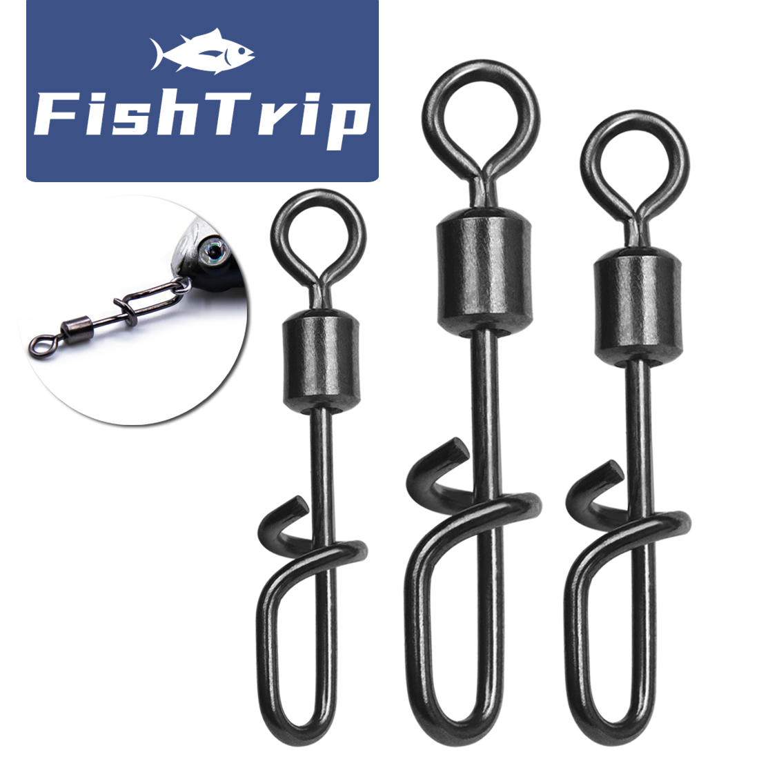 FishTrip Fishing Swivel Snap T - огляд і ціна Fishing Equipment Cheap